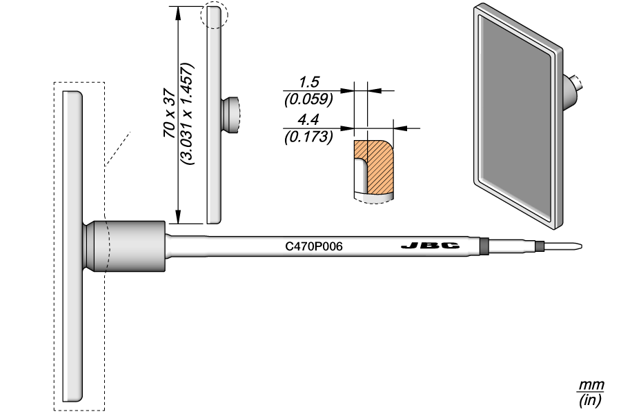 C470P006 - RF shield removal 70 x 37